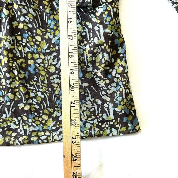 Josephine Chaus‎ Women 8 Nylon Ruched Top Forest Fairy Sheer Earthy Mesh - Picture 6 of 11